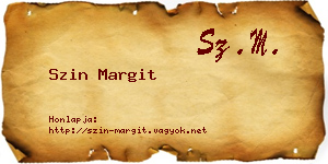 Szin Margit névjegykártya